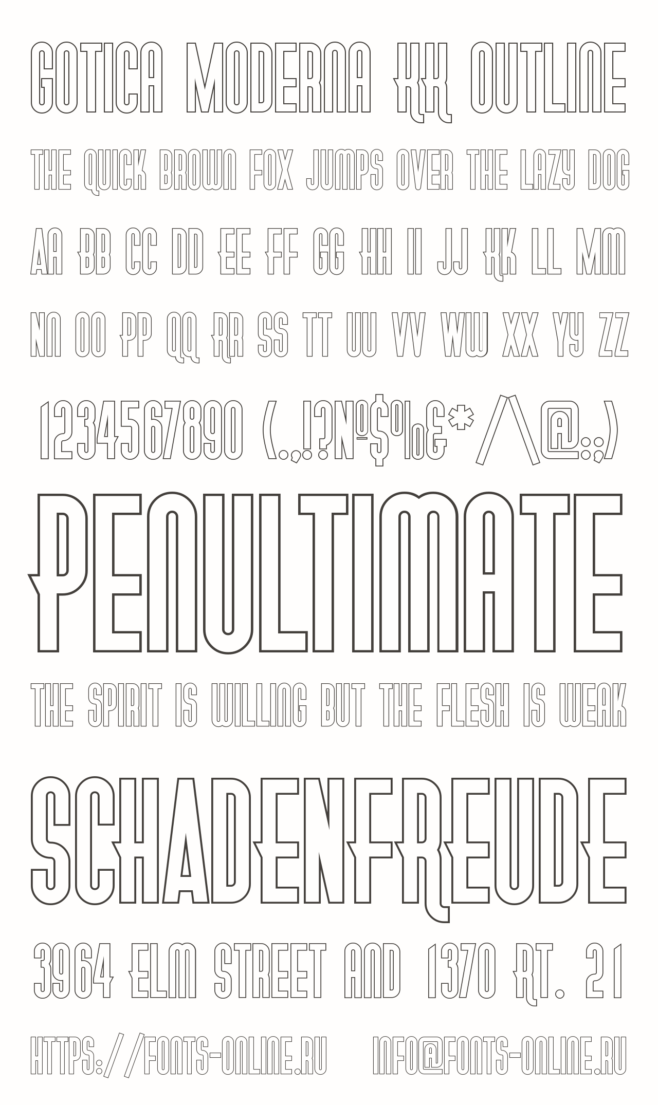 Gotica Moderna KK Outline Free Font Download